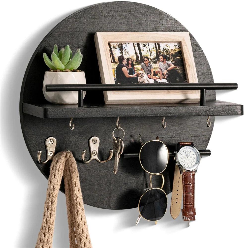 Stijlvolle wanddecoratie | Houten sleutelhouder - Image 8